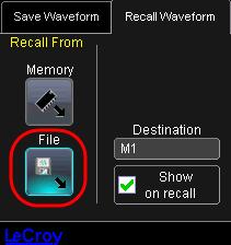 Then choose a directory and file name to store the file to (this could be a USB memory storage device, or the oscilloscope internal hard drive: 6. Then touch the Save Now button in the dialog.