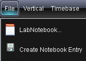 GETTING STARTED MANUAL Creating a LabNotebook Entry LabNotebook entries are easily created by selecting LabNotebook from the File menu, then clicking the Create button.