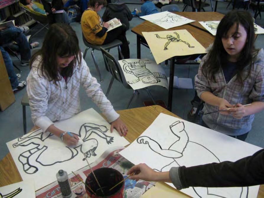 with a darker colour In Creative Expression in Art, students use design strategies to visualize