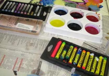 watercolours (food dyes) Acrylic paints In Creative