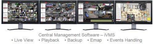 Integration with ivms Central Management Software ivms Multiple DVRs can be integrated and managed by our ivms software.