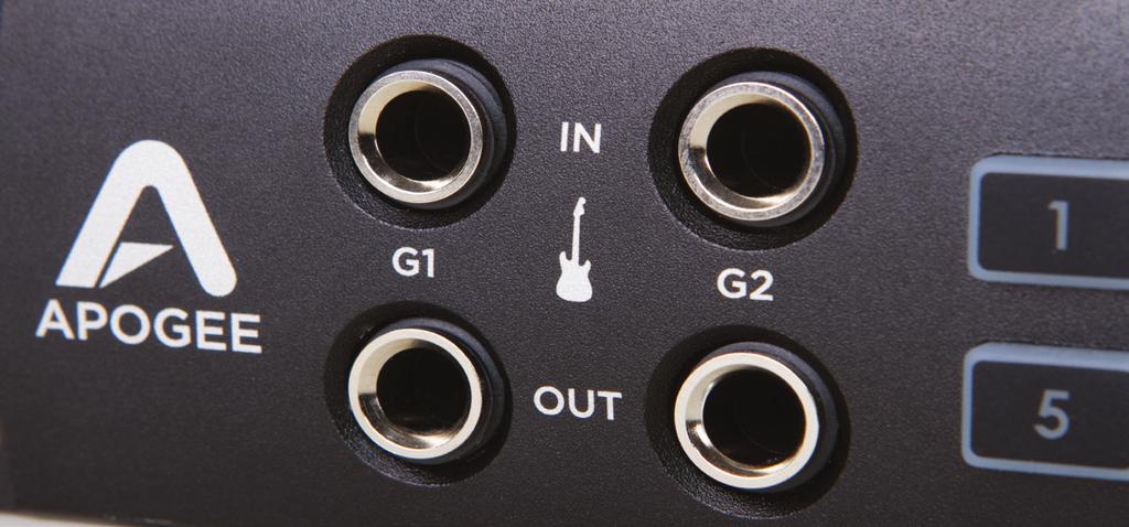 INPUTS & OUTPUTS Guitar I/O Directly connect your guitars and other instruments to Ensemble using the two front panel ¼ inputs.