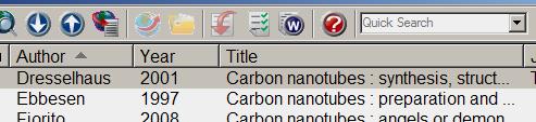 Searching an EndNote Library Open the EndNote Library Quick search Type your search term.
