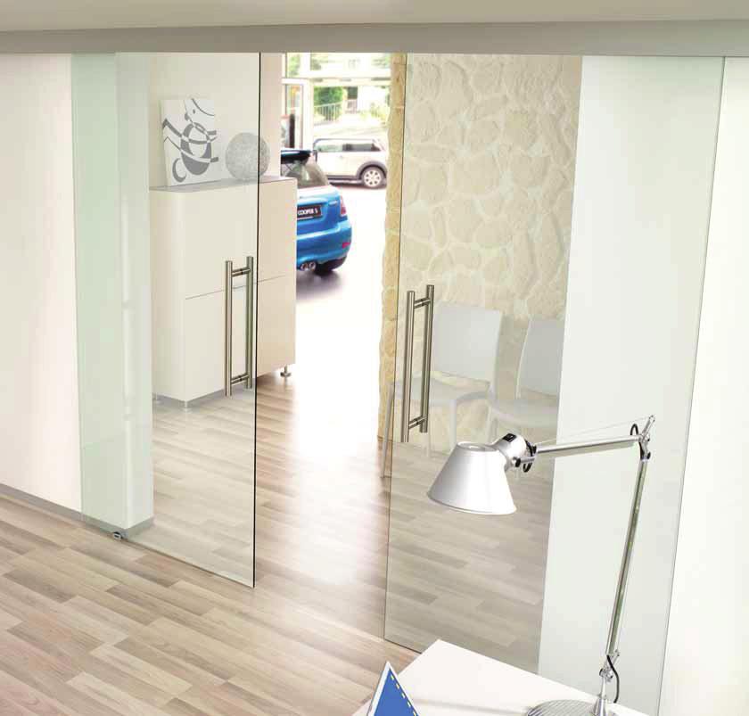 Sliding Door System Bohle SlideTec optima modul 80 Glass sliding doors offer a wide array of application possibilities in diverse living and working interiors.