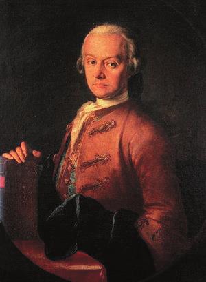 Leopold Mozart about 1765. Portrait attributed to Peitro Antonio Lorenzoni Wolfgang and Nannerl were extremely gifted musically as children.