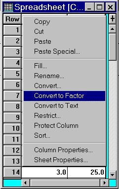 5 Deleting extra rows Before we can do an analysis of variance, we have to convert the column "pop" to be a factor column.
