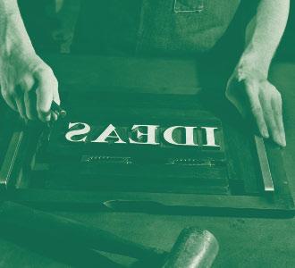 The stories, essays, and ads had to be printed on paper. First, printers took metal letters from a box.