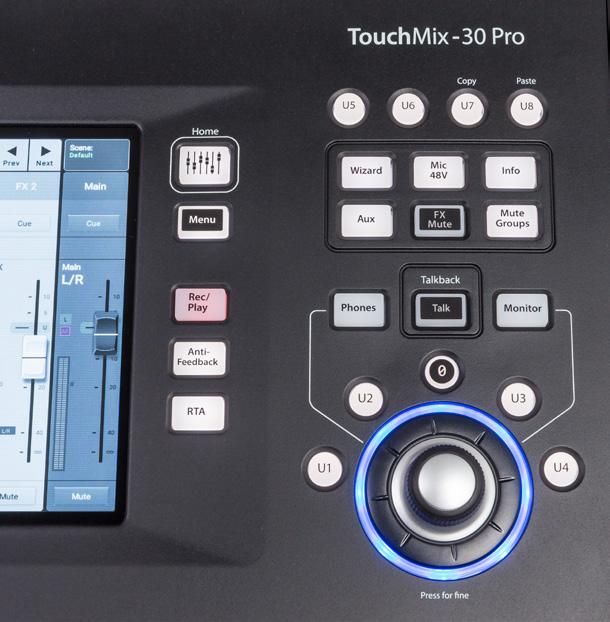 Although the TM30 s touchscreen interface requires a slightly different approach, the mixer has the advantage of offering a highly compact package that turns into a kind of luxury audio interface