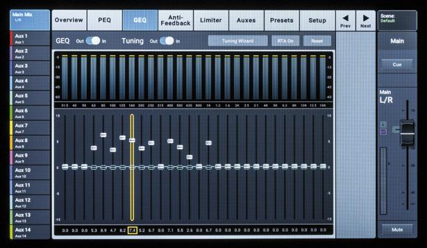 Comprising a limiter and compressor, the dynamics tools function very discreetly and fulfill the role, for example, of ensuring a consistent audio signal with reliable and sonically neutral