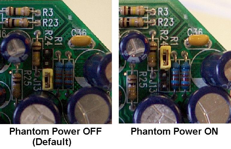 Figure 7: Triple Module Phantom Power Jumper settings