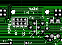 Figure 14: Triple Dig Module Digital Output Select Jumper and Digital Output Level trim Figure 15: Triple Dig Module FCLK-Select (PLL or Fixed) Digital Output settings: