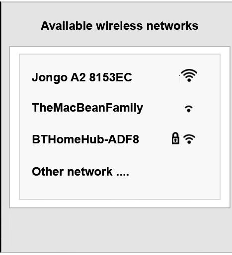 Search for Jongo On your mobile device search for available Wi-Fi