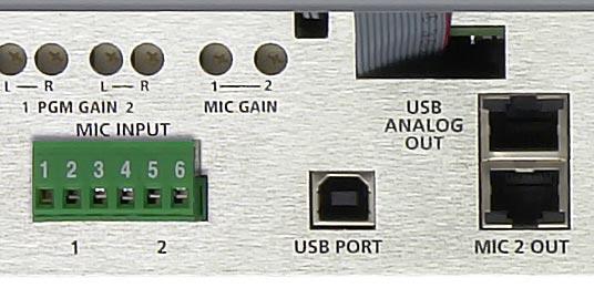 A DB-25 is provided for control connections and for the Cue output. There is also a USB port with type B connector available for interfacing with a computer (see page 2-4 for details).