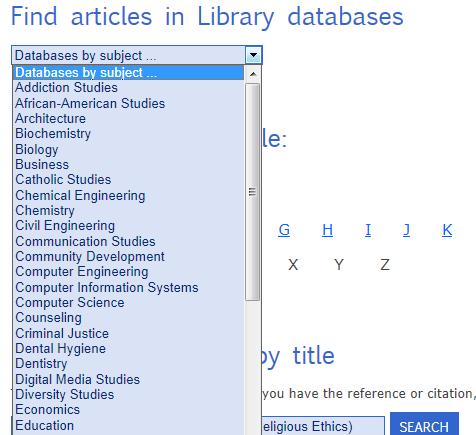 Click Databases by