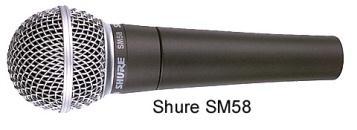 SM58 Shure SM58 industry standard, speech or vocals $15.