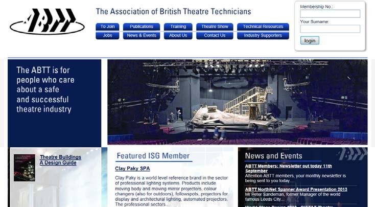 The Association of British Theatre Technicians On Stage Lighting The home site of the principal industry body