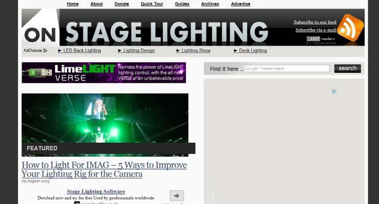 On Stage Lighting is dedicated to information about the technology, practices and education in the world of
