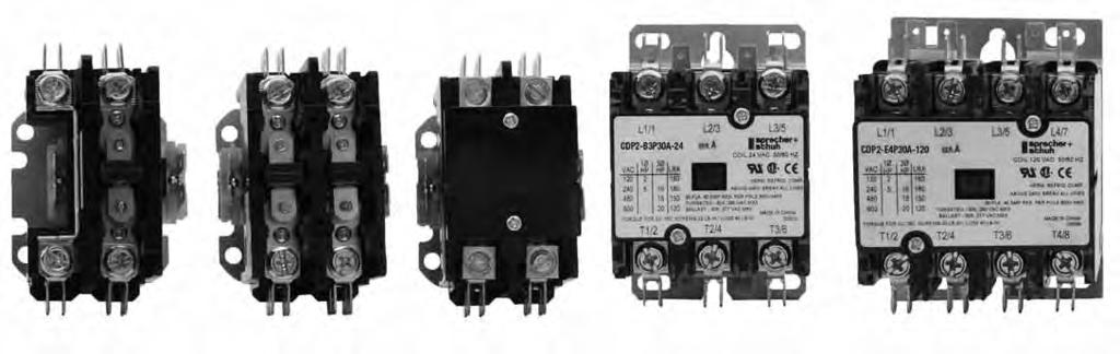 Series 2 Definite Purpose High performance economical contactors for commercial applications up to 90 Sprecher + Schuh s Definite Purpose contactors are ideal for commercial applications including