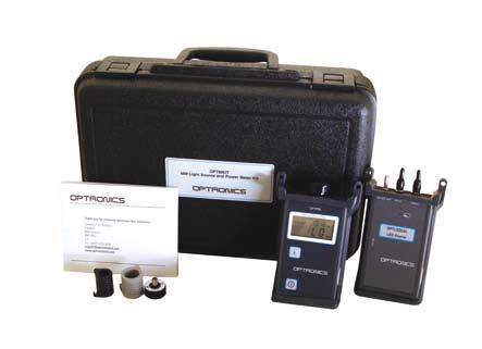 Tools and Test Equipment OPTM Fibre Optic Loss Test Kit OPTM Fibre Optic Loss Test Kit The OPTM test kit is an inexpensive solution for testing multimode systems.