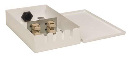 Internal Management Tamperproof Wall Boxes TW03-4 Position Tamperproof SC/LC/MTRJ/E2000 Wall Box - Up to 8 Fibres TW04-8 Position Tamperproof SC/LC/MTRJ/E2000 Wall Box - Up to 16 Fibres TWO3 TWO4