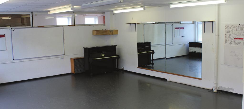 30 People or less The Dance Studio This purpose-built dance studio has a sprung floor with mirrors on one side of the room.