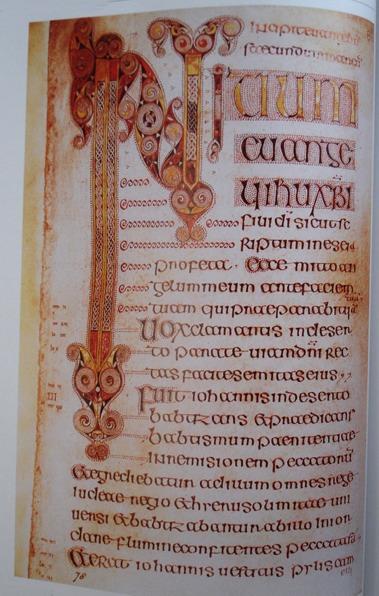 The Book of Durrow, opening page, The Gospel of St. Mark, 680 CE.