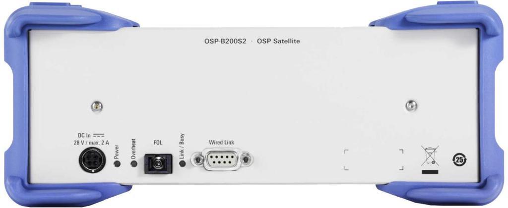 R&S OSP Satellite System Interface Connectors of the R&S OSP-B200R Module 5 R&S OSP Satellite System Interface 5.