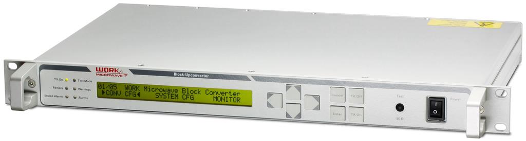 buttons on front panel and display menu Remote control through RS232, RS422/485 (2-wire or 4-wire) interfaces, TCP/IP over Ethernet, Web browser interface, SNMP (MIBs are provided).