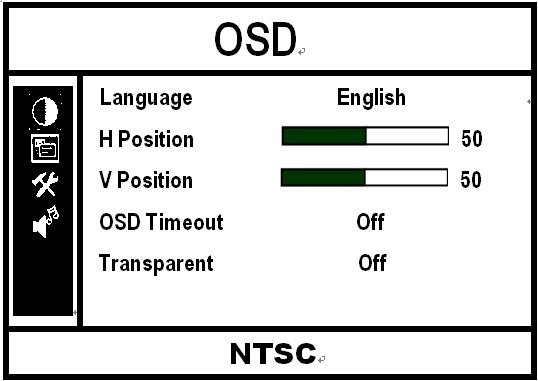 OSD Language: Languages for OSD as below: English 简体中文 François Italia no