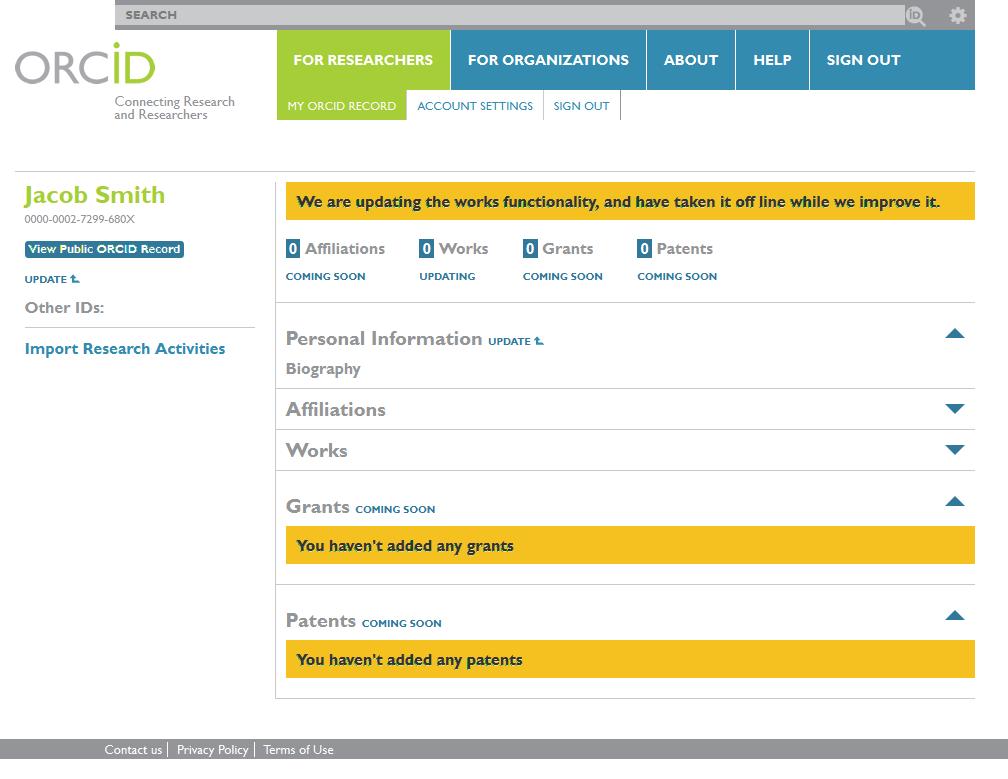 65 What is the solution? ORCID!