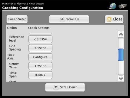 General Operation Time Sweep In this section of the graphical user interface, specify setup options for a time sweep.
