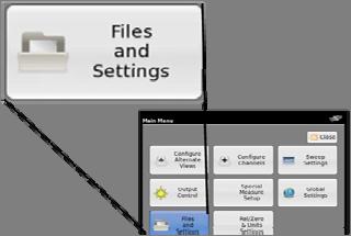 General Operation Files and Settings Under this section of the graphical user interface, manage files and system settings.