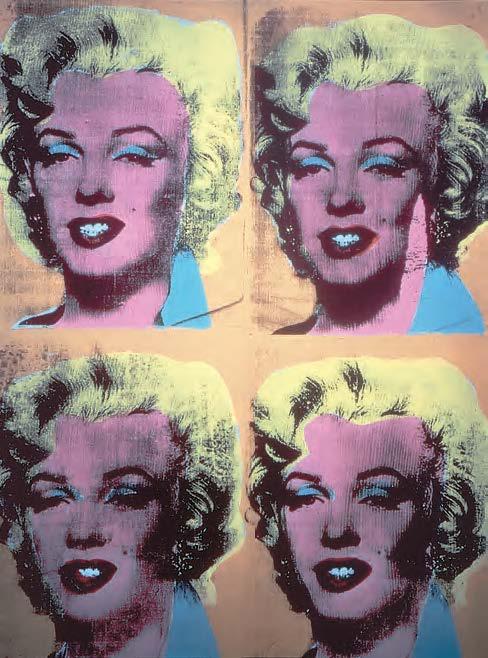 ANDY WARHOL. Four Marilyns (1962).