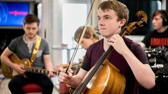 At an interaction level, musicians (a double bass player, guitarist and vocalist) visited the school and worked directly with a large group of children, meaningfully engaging with them over the
