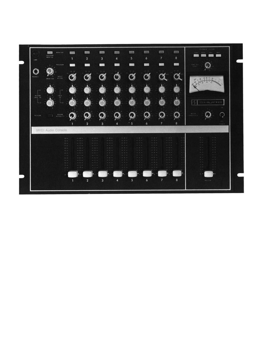 The SRi 01 Series 2 Audio Consoles also provide an output for connection to one or more Shure SRi 10 Professional Monitor Mixers to provide independent monitor mix, or stereo capability.