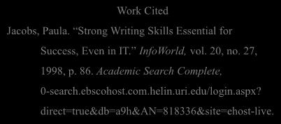 Writing is an important academic and career skill.