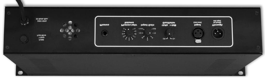 12 Channel Media Splitter MS12 Mk2 The following is mounted on the rear panel: Rear panel Input gain control. Adjustable over the range of -15 to +15dB.