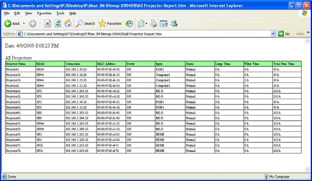 8 Create Status Report You can create the status report as HTML format.
