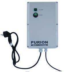UV-Set PURION 48 W disinfection of air and climate channel tank disinfection conveyor band disinfection surface disinfection advantages flow rate and disinfection power PURION UV-Set 48 W depending