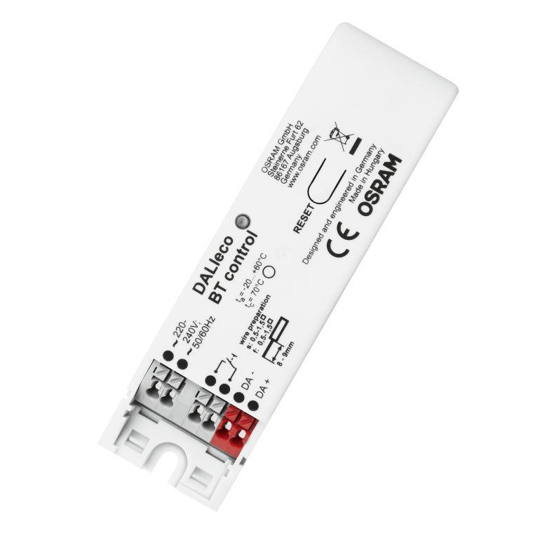 OSRAM DALIeco BT CONTROL Intuitive manual dimming, switching and changing of colour temperature 216010201 Simplified startup thanks to predefined operation modes Firmware update over-the-air via