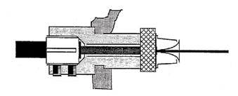 Installation Instructions INS-ACA035 5.4 Fig. 8 below is a cross section of the cable connection inside the splice box plus a three step procedure for securing the cable to the splice box. Fig. 8 CONNECTOR BODY CABLE RETAINER RETAINING NUT SPLICE BOX WALL ADSS OR UNARMORED LOOSE TUBE SET SCREWS ENTRY BUSHING OPTICAL UNITS 5.