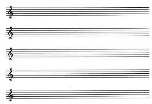 Rhythmic Pattern for Pentatonic Composition Staff