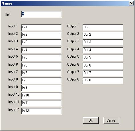 5.2. Changing the Crossover Combinations You can change the configuration crossover combinations already created. Select [Unit Change X-over Combination.