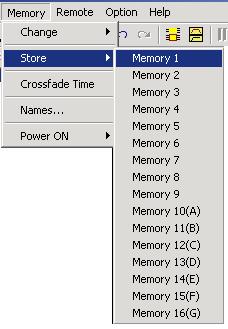 .1. Recalling the Preset Memory Select [Memory Change Memory (1 16)] from the menu.