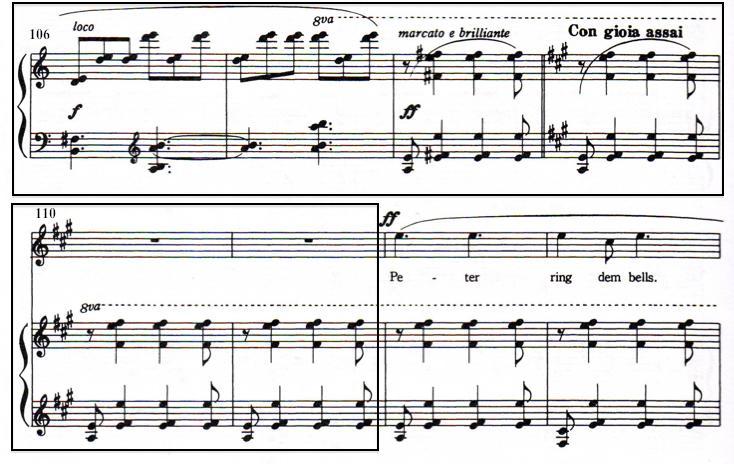 Example 37 Movement II: measures 62-69 from John Carter s Cantata, Copyright 1964 by