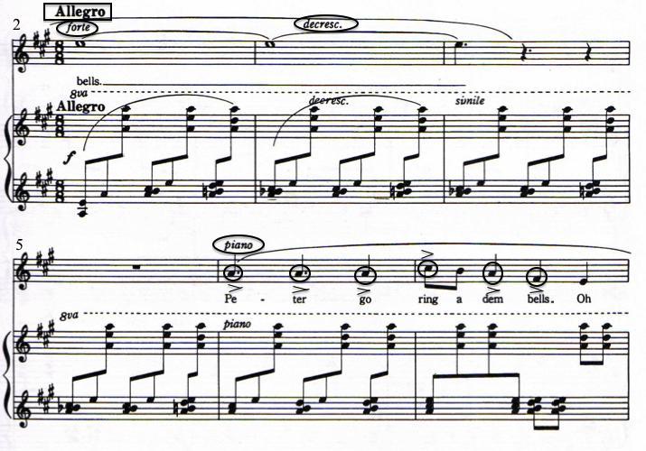 signature and a faster tempo. Prior to the performing the Allegro, the pianist and singer should discuss and rehearse the various tempo changes.
