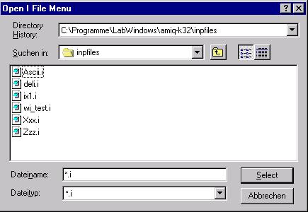 6 Selecting the Source Data Files 1. Click the first (upper) Source File button in the source panel. 2. Select one source file in the Open File Menu. Fig.