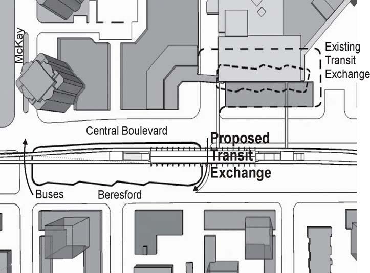 2007 October 15... Page 10 New Bus Transit Exchange: A new transit exchange, as shown in Figure 11, is identified within the station area.