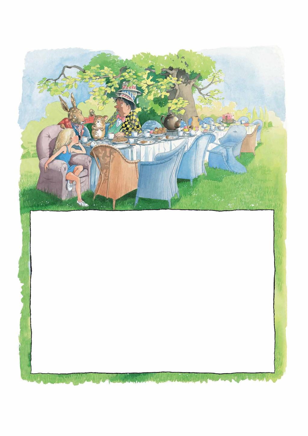 JOIN THE MAD HATTER S TEA PARTY Draw a picture of your favourite cake and then colour it in.
