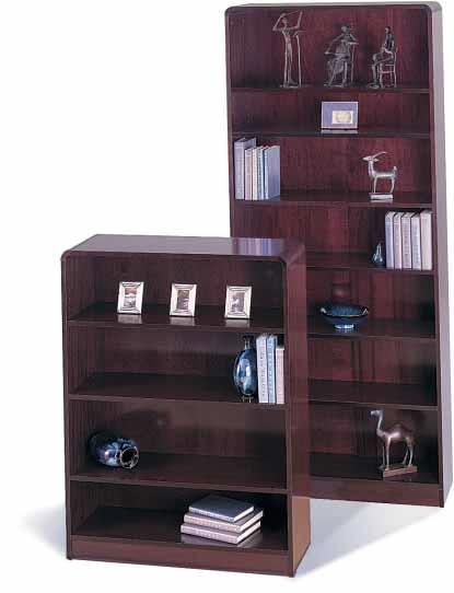 Our Radius-Edge Bookcases will enhance the appearance of any office.